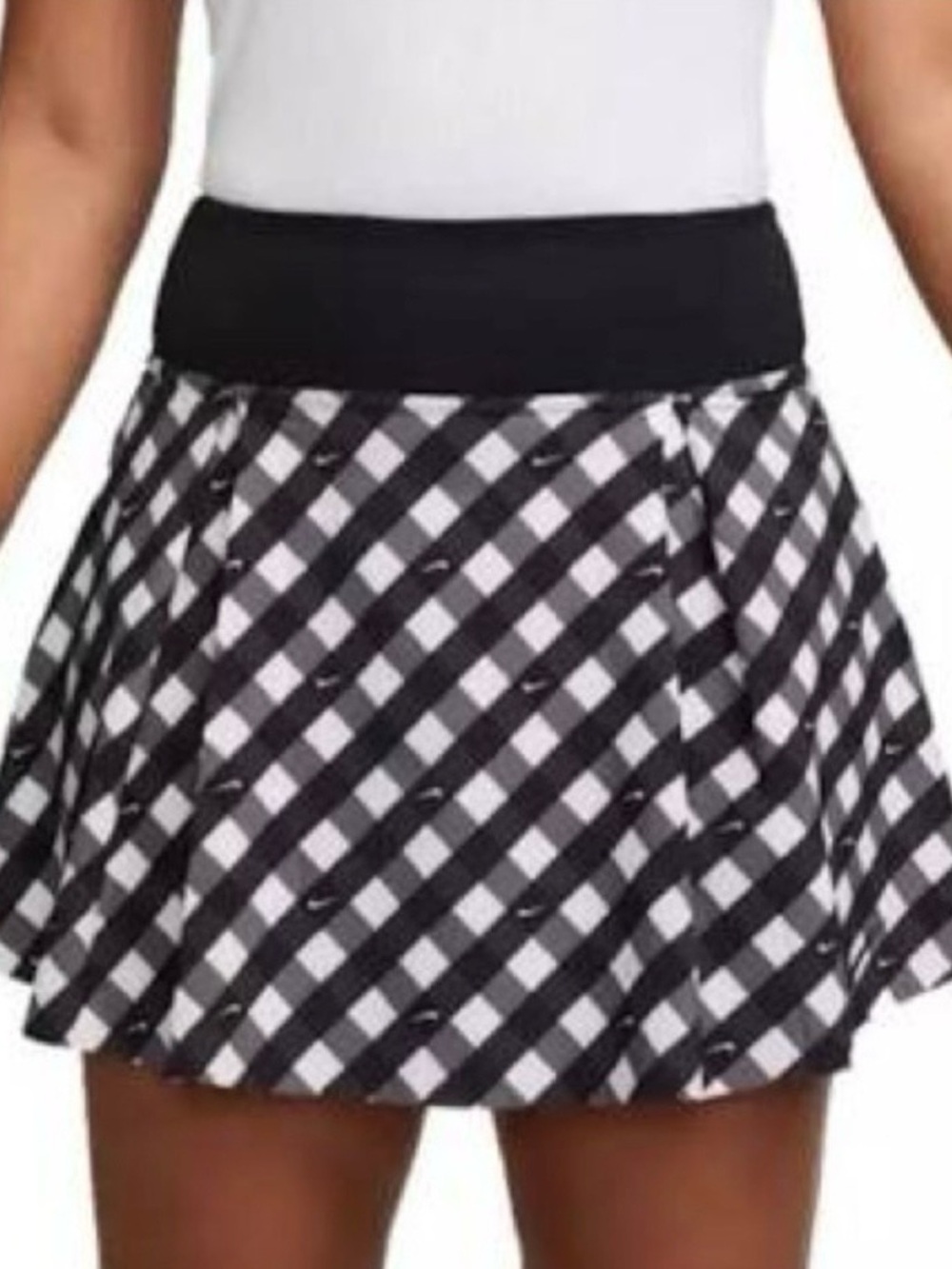 Nike Black and White Checkered Women's Skort Dri fit medium - Picture 4 of 9